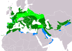 Distribución de Emberiza calandra