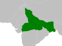 The Kingdom of Kannauj in 634 under Harshavardhan