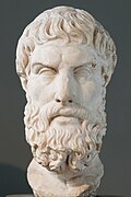 Marble bust of Epicurus