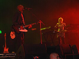 Faithless performing at Budapest Sports Arena, on their last tour, The Dance Never Ends, on 21 March 2011