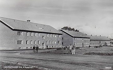 Kasernerna vid Kusthöjden (1940-talet).