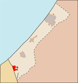 Location of Rafah in the Gaza Strip