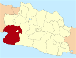 Reggenza di Sukabumi – Mappa