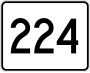 Route 224 marker