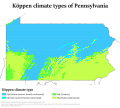 Image 25Köppen climate types in Pennsylvania (from Pennsylvania)