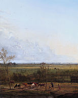 Vergezicht over de weiden bij 's-Graveland (1817)