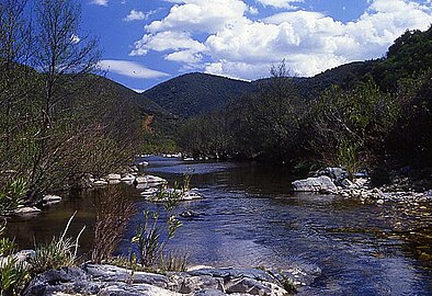 The Yeguas River [es] that separates the two ranges of Sierra de Cardeña and Sierra de Montoro [es]