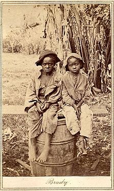 Two ex-slave children freed by the 13th Amendment (circa 1870)