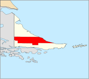 Location of Río Grande Department within Tierra del Fuego Province