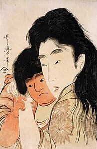 Yama-uba with Kintaro by Utamaro, 1796