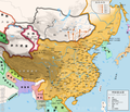 1400-1424年时，永乐年间的明朝疆域与四邻分布 （简体中文）