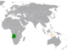 Location map for Angola and East Timor.