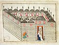 The Büyük Valide Han in an Ottoman miniature, c. 17th century