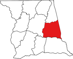 Location of Biscoe Township in Montgomery County