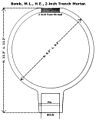 Diagram showing bomb dimensions