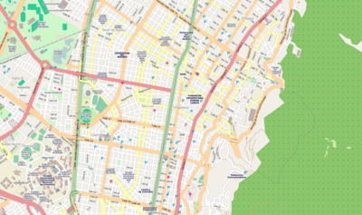 Mapa de localización de Chapinero