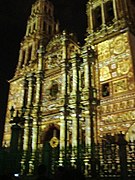 Exhibición de luces en la celebración del tricentenario de la ciudad de Chihuahua.