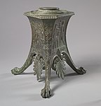 Tripod base; circa 100 BC; bronze; overall: 77 x 32.3 x 28 cm; Cleveland Museum of Art (Cleveland, Ohio, USA)