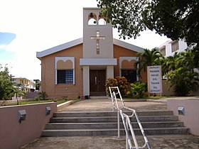 Church at the town plaza