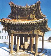 A building of the Dambadarjaalin Monastery (1765) in Sukhbaatar District