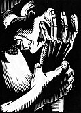"Deliberation", from Charles Turzak's Abraham Lincoln: A Biography in Woodcuts