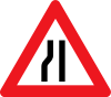 A43.2: Road narrows to the left