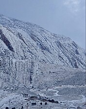 Mount Derak view from Shiraz in winter