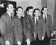 The Jordanaires with Elvis Presley, 1957