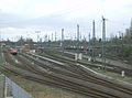 A view of the yard and station from the east