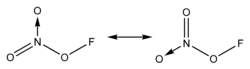 Strukturformel von Stickstofftrioxidfluorid