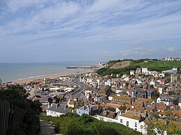 Hastings kentinin doğudan panoraması