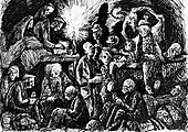 Bedřich Fritta's caricature of the living conditions in the Theresienstadt Ghetto