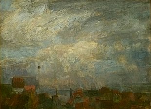 The Rooftops of Ostend by James Ensor. 1884