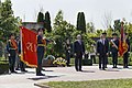 A flag ceremony in Moldova.