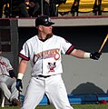 Kit Pellow in a Cannons throwback jersey