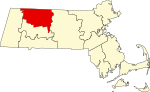 State map highlighting Franklin County