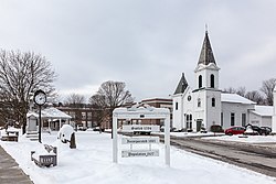 Town center in winter