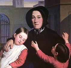 Jacques Amans, Portrait of Margaret with Two Orphans, c. 1842