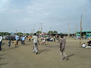 Marol Market (also spelled "Maror Market") in Bor Town (2010).