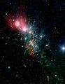 An infrared image of NGC 1333 by the Spitzer Space Telescope