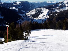 La piste noire de ski Cir.