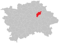 Location of Hloubětín in Prague