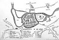 Plan de la ville, aux XVIe – XVIIe siècles