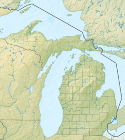 Location of Devils Lake in Michigan, USA.