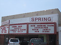 The restored Spring Theater in Springhill claims to have the largest screen in north Louisiana.