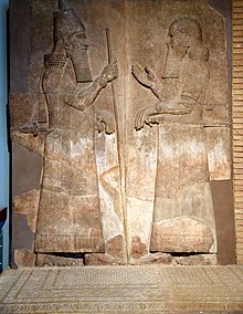 Sargon and Sennacherib on a rock relief