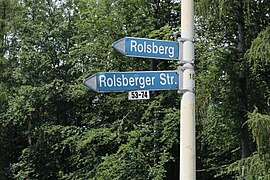 Straßenschilder am Rolsberg