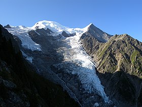 Le glacier de Taconnaz en 2009.