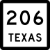 State Highway 206 marker