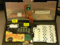 Inside of a T41 with the keyboard removed